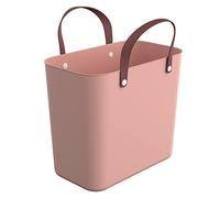 Rotho Albula - Cestino per la spesa, in plastica (PP riciclato), rosa, 25 l, (40 x 23,5 x 34 cm)