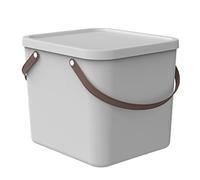 Rotho Albula - Scatola portaoggetti 40 l con coperchio, in plastica (PP riciclato), 40 l (40 x 40 x 34 cm)