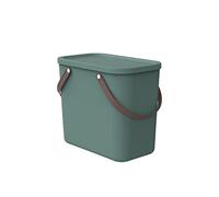 Rotho Albula - Scatola portaoggetti da 25 l con coperchio, in plastica (PP riciclato), 25 l (40,0 x 23,5 x 34,0 cm)