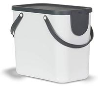 Rotho Albula Sistema di Separazione dei Rifiuti per la Cucina, Plastica (PP) senza BPA, Bianco/Grigio (Antracite), 25 L, 40.0 x 23.5 x 34.0 cm