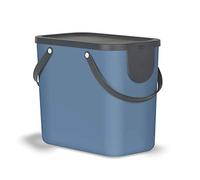 Rotho Albula Sistema di Separazione dei Rifiuti per la Cucina, Plastica (PP) senza BPA, Blu/Grigio (Antracite), 25 L, 40.0 x 23.5 x 34.0 cm