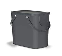 Rotho Albula Sistema di Separazione dei Rifiuti per la Cucina, Plastica (PP) senza BPA, Grigio (Antracite), 25 L, 40.0 x 23.5 x 34.0 cm