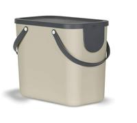 Rotho Albula Sistema di Separazione dei Rifiuti per la Cucina, Plastica (PP) senza BPA, Marrone/Grigio (Antracite), 25 L, 40.0 x 23.5 x 34.0 cm