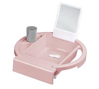 Rotho Babydesign Lavabo per bambini Kiddy Wash, Da fissare al bordo della vasca, 38,7 x 38,2 x 10 cm, Rosa Morbido