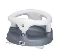 Rotho Babydesign Seggiolino da bagno, con anello ribaltabile e chiusura di sicurezza per bambini, 7-16 mesi, fino a 13 kg, BPA-, 35 x 31,3 x 22 cm, argento perlato/bianco