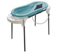 Rotho Babydesign Set da bagno con vasca grande e supporto funzionale, ideale per 2 bambini, 0-12 mesi, vasca Top Xtra laguna, 21041 0292 0101