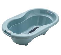 Rotho Babydesign TOP Vaschetta per bagnetto, Tappetino antiscivolo e Tappo di scarico, 0-12 mesi, Lagoon (Celeste), 20001 0292