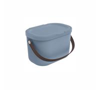 Rotho Babydesign YUMA - secchio per pannolini inodore in plastica riciclata, igienico e rispettoso dell'ambiente - con coperchio e maniglia per il trasporto, blu