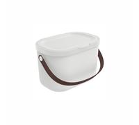 Rotho Babydesign YUMA - secchio per pannolini inodore in plastica riciclata, igienico ed ecologico - con coperchio e maniglia per il trasporto, bianco