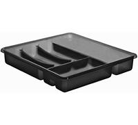 Rotho Basic PortaPosate a 6 Scomparti, Plastica (PP) senza BPA, Grigio (Antracite), 39.0 x 32.0 x 6.0 cm