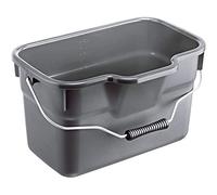 Rotho Basic Secchio Quadrato con Manico e Bilancia, Plastica (PP) senza BPA, Grigio (Antracite), 12 L, 38.0 x 26.0 x 23.0 cm