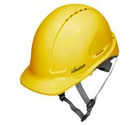 Rotho Blaas Casco di Protezione Pop POPYEL, Policarbonato, Giallo Fluo, Regolabile dalla S alla XL, per Edilizia e Industria