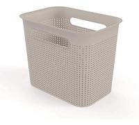 Rotho Brisen Contenitore Stretto con 2 Maniglie, Plastica (PP) senza BPA, Beige (Cappuccino), 7 L, 26.2 x 18.0 x 21.1 cm