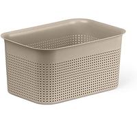 Rotho Brisen Piccolo Cestino di Stoccaggio, Plastica (PP) senza BPA, Beige (Cappuccino), 4.5 L, 26.2 x 18.0 x 13.0 cm