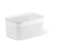 Rotho Brisen Piccolo Cestino di Stoccaggio, Plastica (PP) senza BPA, Bianco, 4.5 L, 26.2 x 18.0 x 13.0 cm