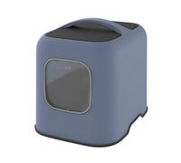ROTHO - Casa toilette per gatto 51 x 39 x 40 cm - Bacchetta per lettiera - Blu Orizzonte