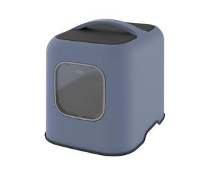 ROTHO - Casa toilette per gatto 51 x 39 x 40 cm - Bacchetta per lettiera - Blu Orizzonte