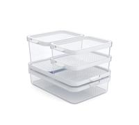 Rotho Cauma Set KS Organizer 5 pz. CAUMA, Plastica (PP) senza BPA, bianco/trasparente (31,4 x 22,4 x 23,5 cm)