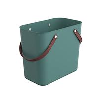Rotho - Cestino per la spesa “Albula”, in plastica (polipropilene riciclato), verde, 25 litri (40 x 23,5 x 34 cm)