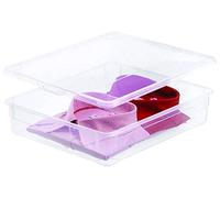 Rotho Clear Scatola con Coperchio, Plastica (PP) senza BPA, Trasparente, 9 L, 40.0 x 33.5 x 8.5 cm