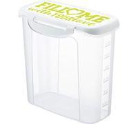 Rotho Clic & Lock Lattina da 1.5 L con Coperchio e Serratura di Sicurezza, Plastica (PP) senza BPA, Trasparente, 16.9 x 9.8 x 20.2 cm