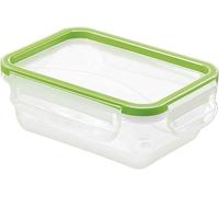 Rotho Clic & Lock Lattina di Cibo Fresco da 0.5 L con Coperchio e Guarnizione, Plastica (PP) senza BPA, Trasparente/Verde, 16.1 x 12.0 x 6.0 cm