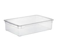 Rotho Contenitore “Clear Box Blanket” 30 l di Rotho con coperchio - AppMyBox con codice QR - capienza 30 l - 70.5x40x16.5 cm - trasparente - impilabile - materiale sintetico/plastica (PP) - diverse misure