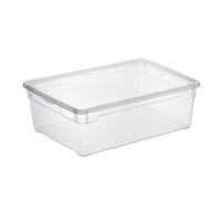 Rotho Contenitore Clear Box Boot 22 l di Sundis con Coperchio - codice QR- AppMyBox - capienza 22 l - 55x37.5x16 cm - Trasparente - impilabile - Materiale Sintetico/plastica (PP) - Diverse Misure