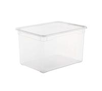 Rotho Contenitore “Clear Box Maxi” 46 l di Rotho con coperchio - AppMyBox con codice QR - capienza 46 l - 55x37x31.5 cm - trasparente - impilabile - materiale sintetico/plastica (PP) - diverse misure