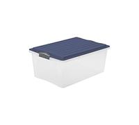 Rotho Contenitore compatto da 38 l con coperchio, in plastica (PP) senza BPA, blu, A3/38 l (57,0 x 40,0 x 25,0 cm)