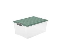 Rotho Contenitore compatto da 38 l con coperchio, in plastica (PP) senza BPA, turchese, A3/38 l (57,0 x 40,0 x 25,0 cm)