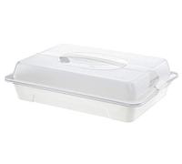Rotho Cool & Fresh Maggiordomo per Feste con Raffreddamento, Cappuccio e Maniglia per il Trasporto, Plastica (PP) senza BPA, Trasparente/Bianco, 43.5 x 29.5 x 11.0 cm