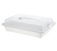Rotho Cool & Fresh Maggiordomo per Feste con Raffreddamento, Cappuccio e Maniglia per il Trasporto, Plastica (PP) senza BPA, Trasparente/Bianco, 43.5 x 29.5 x 11.0 cm
