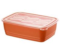 Rotho Eco Lattina a Microonde con Coperchio, Plastica (PP) senza BPA, Rosso/Trasparente, 3.7 L, 29.5 x 20.0 x 9.2 cm