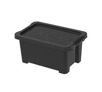 Rotho Evo Easy - Coperchio in plastica (PP riciclato), 4 l, 27,2 x 17,4 x 12,9 cm, colore: Nero