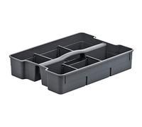Rotho Evo Utilizzo con Scomparti e Divisori, Plastica (PP) senza BPA, Grigio (Antracite), 32.9 x 25.0 x 6.5 cm