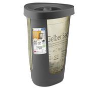 Rotho Fabu Pattumiera Differenziata per Sacco 50 L con Coperchio Antracite