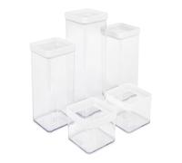 Rotho Fera - Set di contenitori (1,5 + 0,5 + 2 l) Fera, plastica (PP), senza BPA, trasparente, 30,6 x 10,6 x 29,7 cm