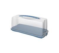 Rotho Fres Contenitore per Torte fresche con Coperchio e Maniglia per Il Trasporto, plastica per Uso Alimentare (PP) Senza BPA, Blu/Trasparente, Polipropilene