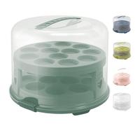 Rotho Fresh Campanello Alto con vassoi, in plastica Alimentare (PP), Senza BPA, Turchese/Trasparente