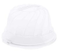 Rotho Fresh Contenitore per Torte per Gugelhupf con Cappuccio e Maniglia per il Trasporto, Plastica (PP) senza BPA, Bianco/Trasparente, 30.5 x 28.5 x 17.5 cm