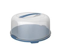 Rotho Fresh coperchio per torta alto con cappuccio e maniglia, in plastica (PP) senza BPA, blu/trasparente (35,5 x 34,5 x 16,5 cm)