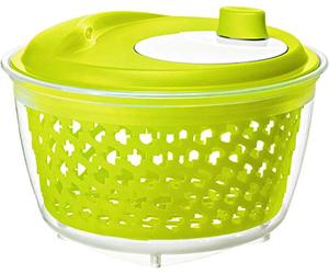 Rotho Fresh Filatore di Insalata, Plastica (PP) senza BPA, Verde/Trasparente, 4.5 L, 25.0 x 25.0 x 16.5 cm