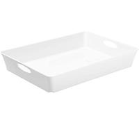 Vassoio multiuso Living Box - 37,5x26,6 cm - altezza 6 cm - bianco - Rotho