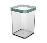 Rotho Loft Contenitore Alimentare da 1 L con Coperchio Ermetico Turchese | Corpo trasparente, coperchio con guarnizione, lavabile in lavastoviglie, 10,0 x 10,0 x 14,2 cm, per ingredienti secchi
