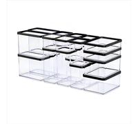 Rotho Set contenitori LOFT 24 pezzi plastica (PP) senza BPA trasparente/nero