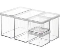 Rotho Loft Set 5 Contenitori Alimentari Ermentici - Trasparente/Bianco