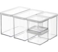 Rotho Loft Set 5 Contenitori Alimentari Ermentici Trasparente/Bianco Scatole