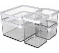Rotho Loft Set 5 Contenitori Alimentari Ermetici, Senza BPA, Trasparente