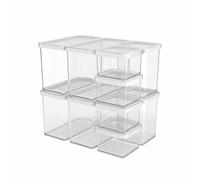 Rotho LOFT Set contenitori 10 pezzi LOFT, plastica (PP) senza BPA, trasparente/bianco, 4x 2,1 l, 2x 1,0 l, 4x0,5 l